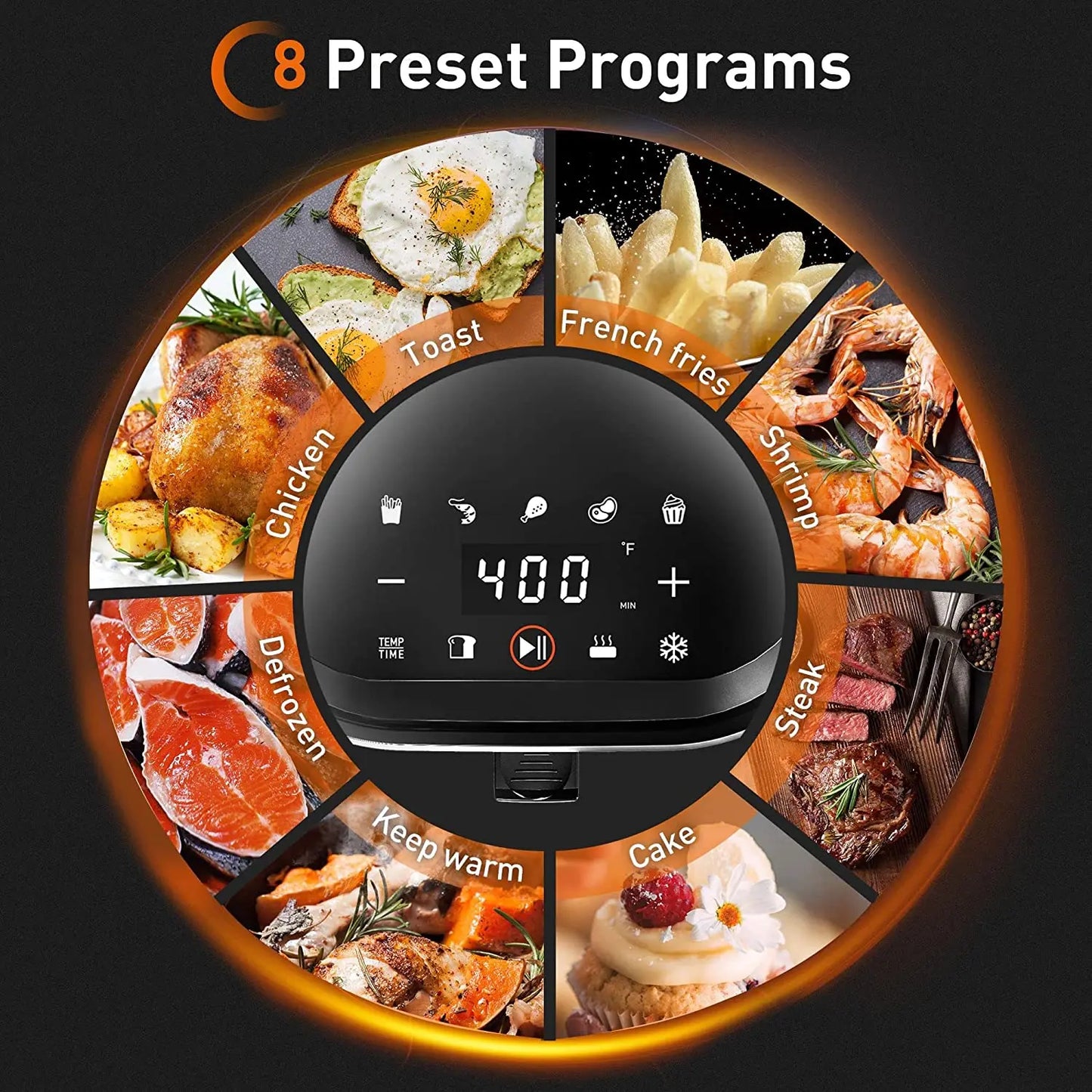JOYOUNG Air Fryer with Digital LED Touch Screen