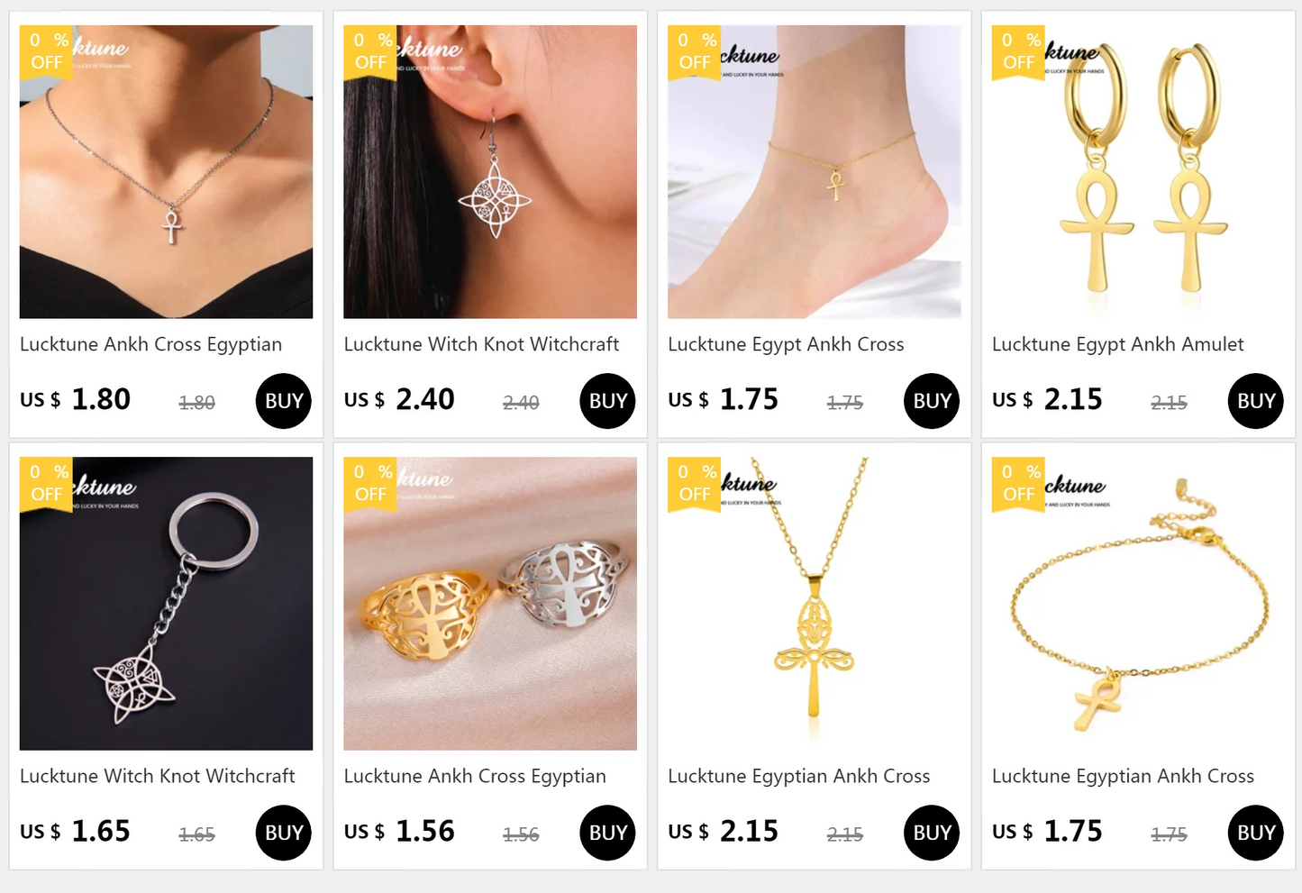 Ankh Cross Ring