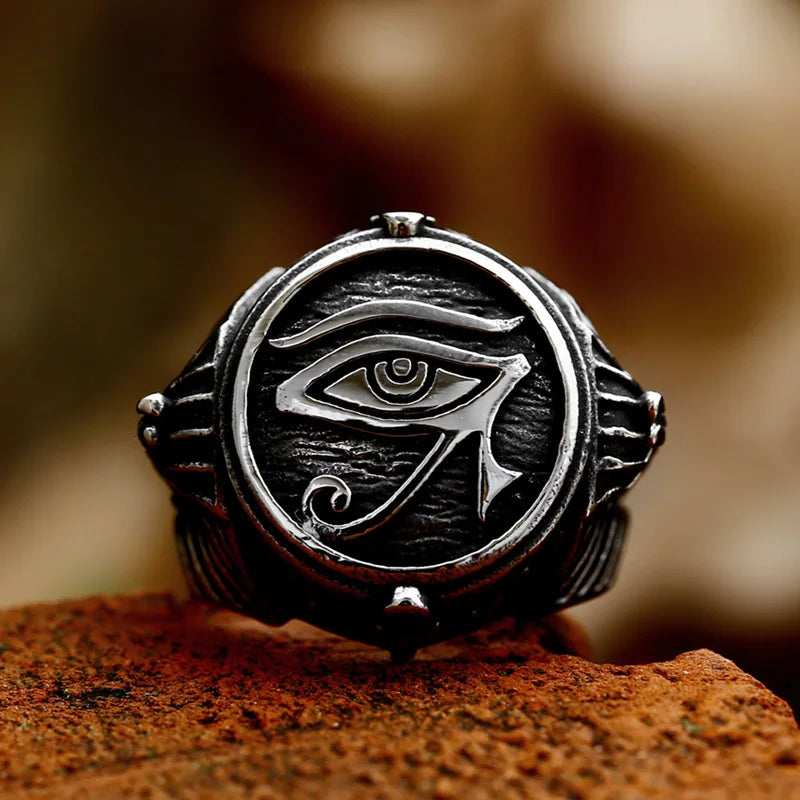316L Stainless Steel Eye of Horus Ring