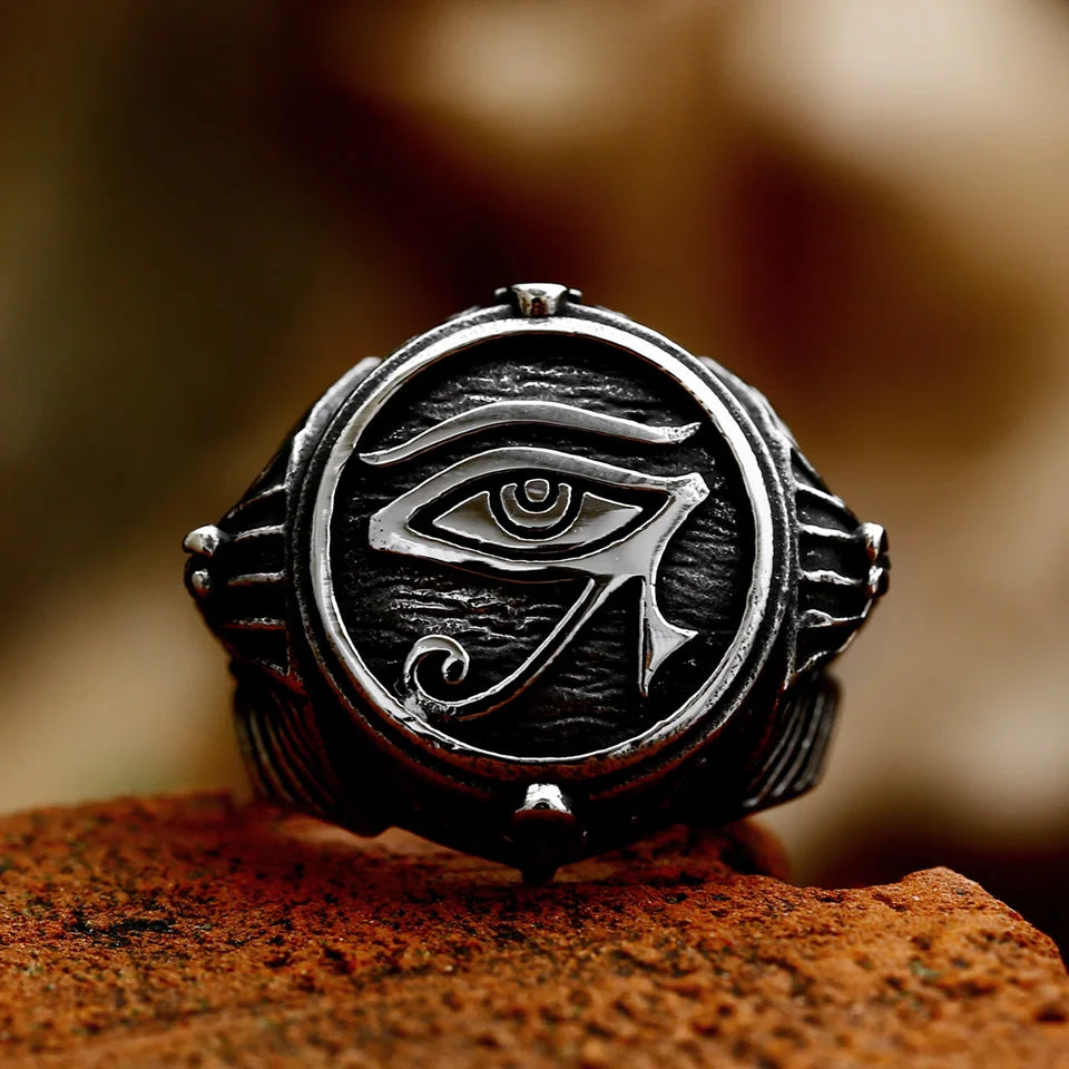 316L Stainless Steel Eye of Horus Ring