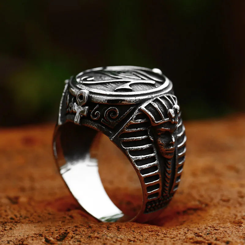 316L Stainless Steel Eye of Horus Ring