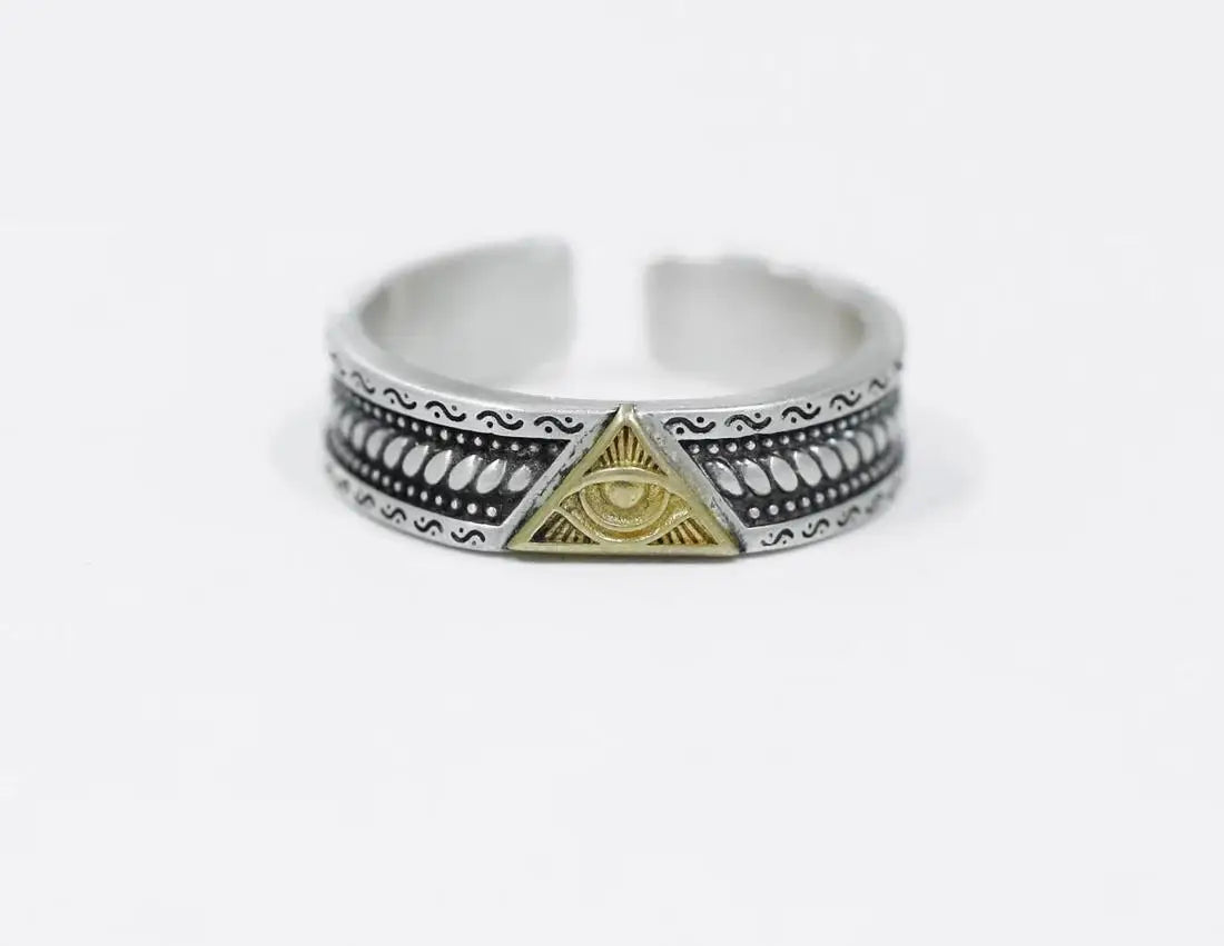Ancient Egyptian Pharaoh Ring Retro Eye of God Amulet