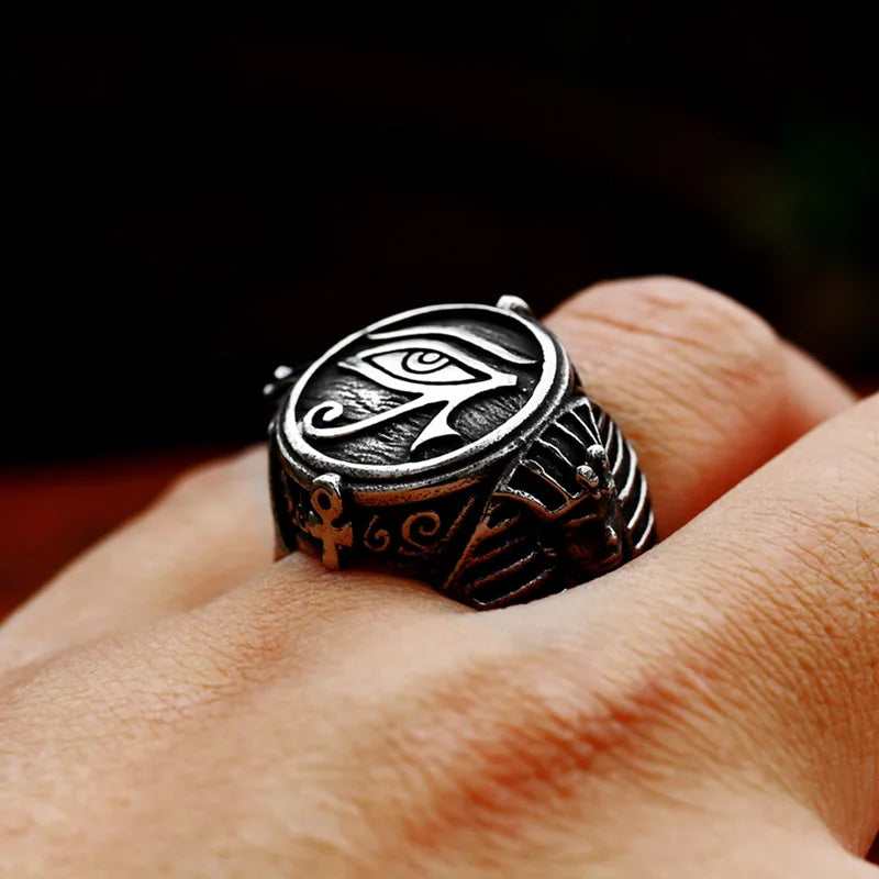 316L Stainless Steel Eye of Horus Ring