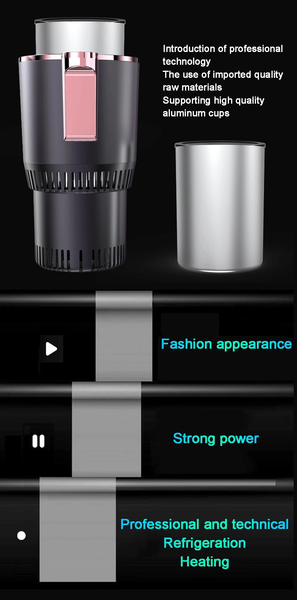 Warmer Cooler Smart Cooling & Heating Car Cup 2-In-1