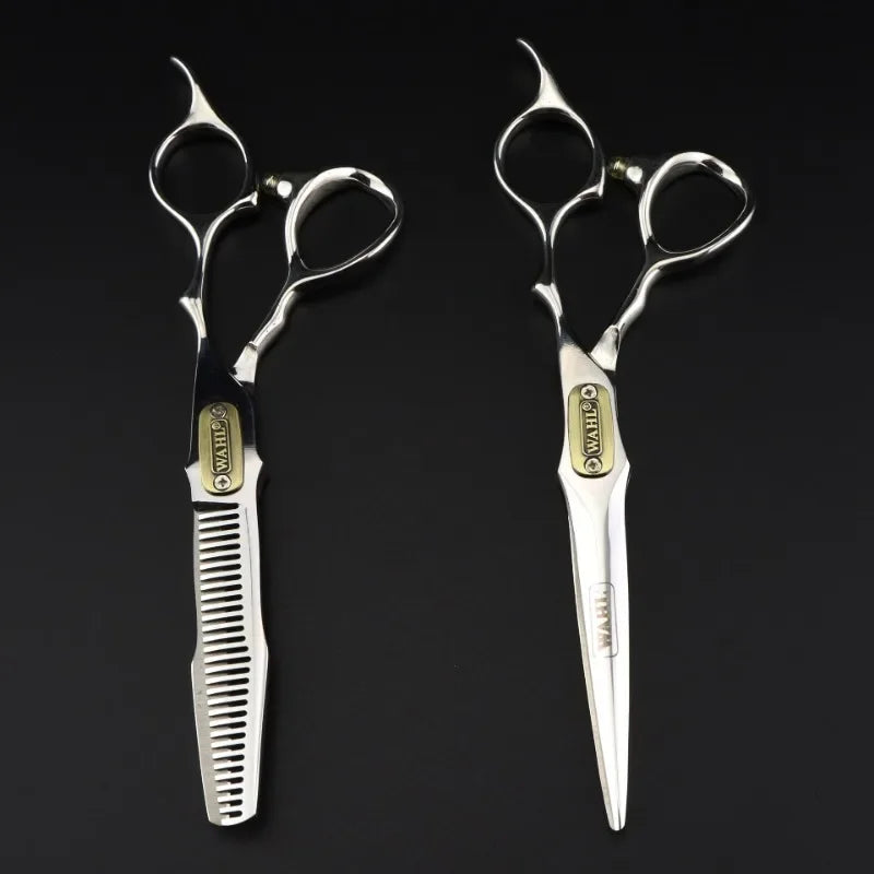 6.0 Inch Silver Handle Japan440c Steel Professional Barber Scissors