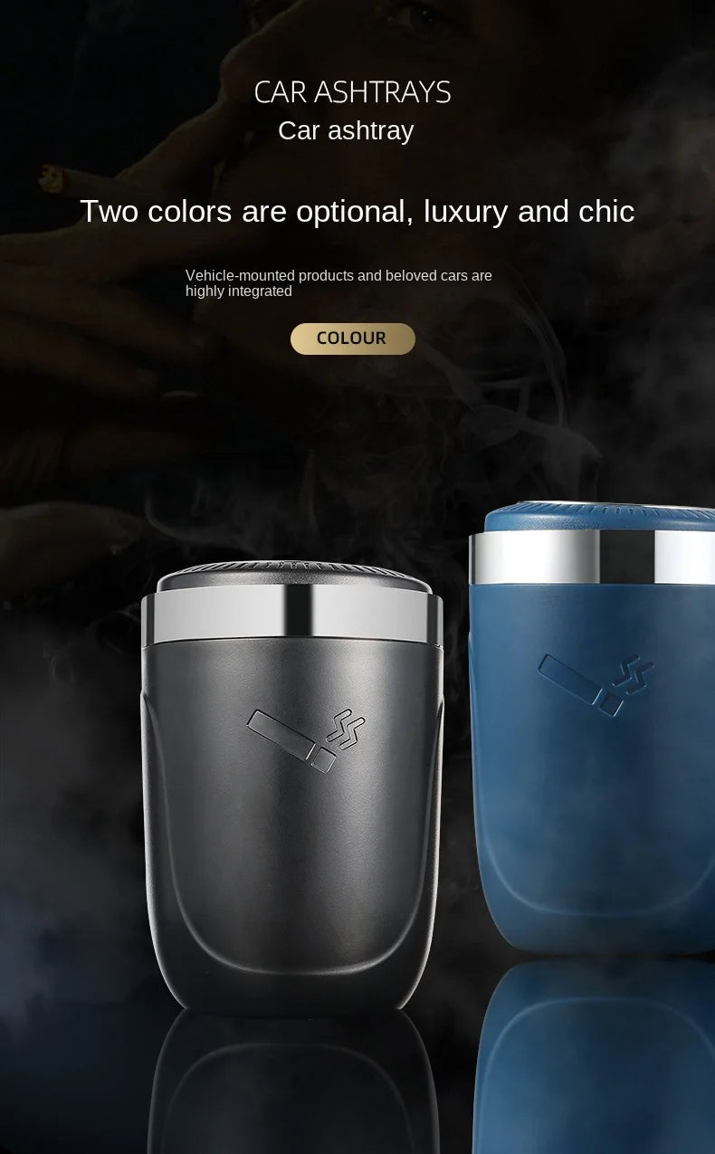 One Click Opening of Car Ashtray with Metal Lining