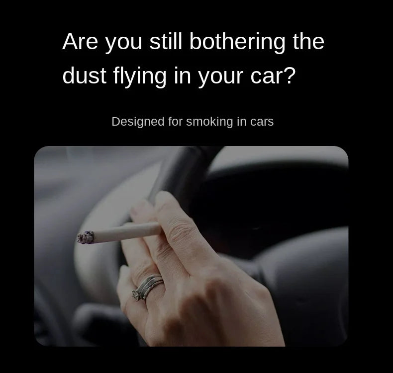 One Click Opening of Car Ashtray with Metal Lining