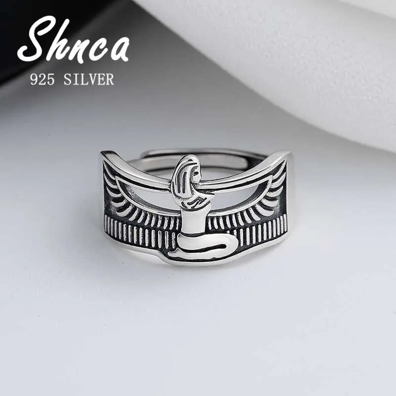 925 Sterling Silver Vintage Goddess Fairy Wing Open