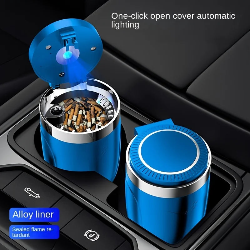 One Click Opening of Car Ashtray with Metal Lining