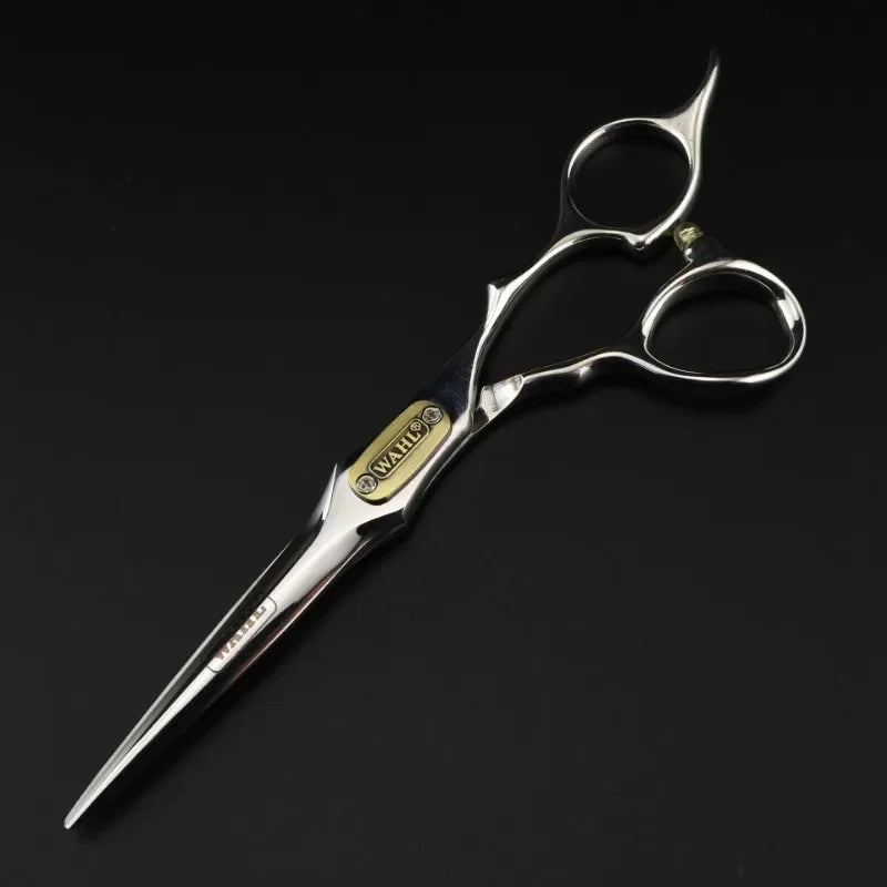 6.0 Inch Silver Handle Japan440c Steel Professional Barber Scissors