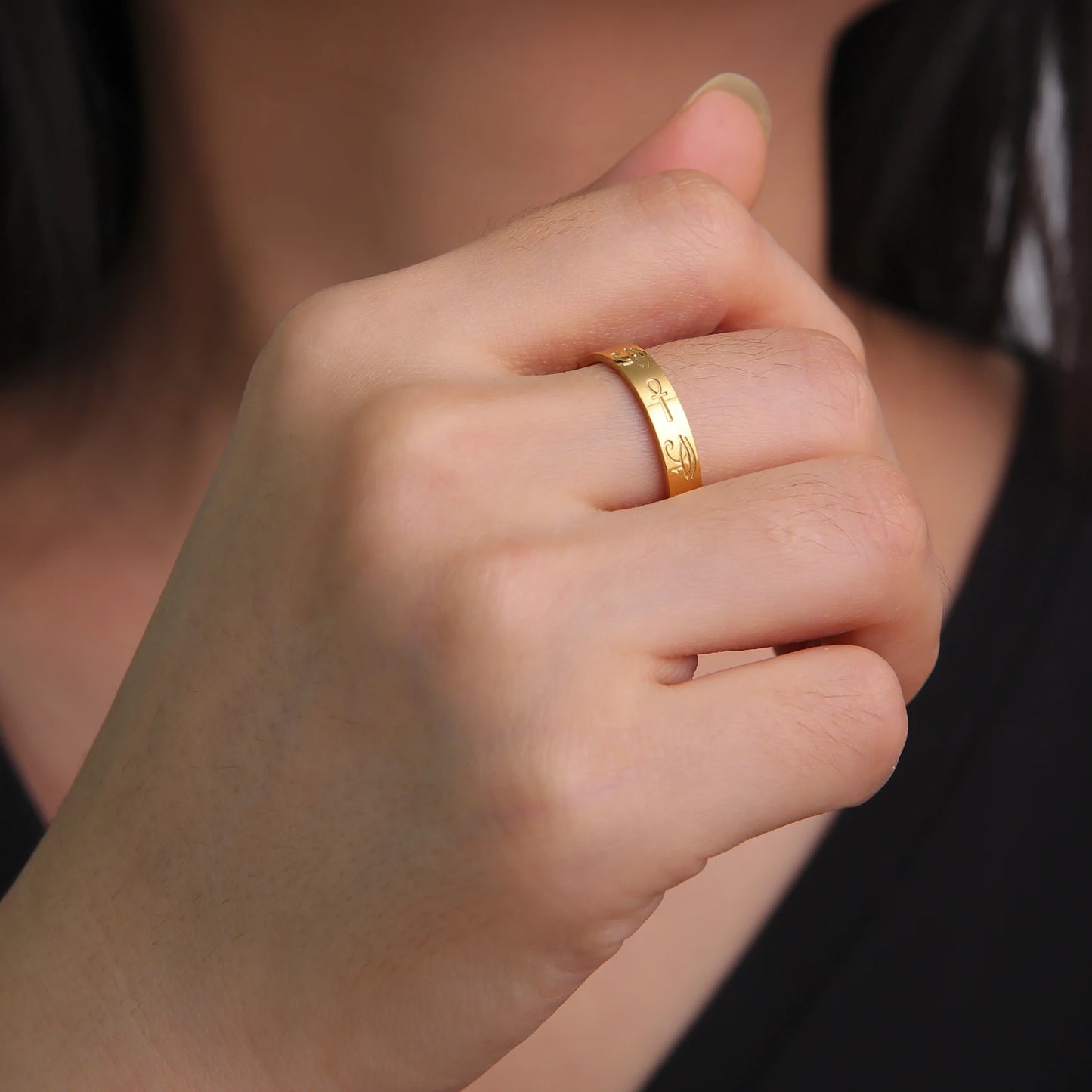 Ankh Cross Ring