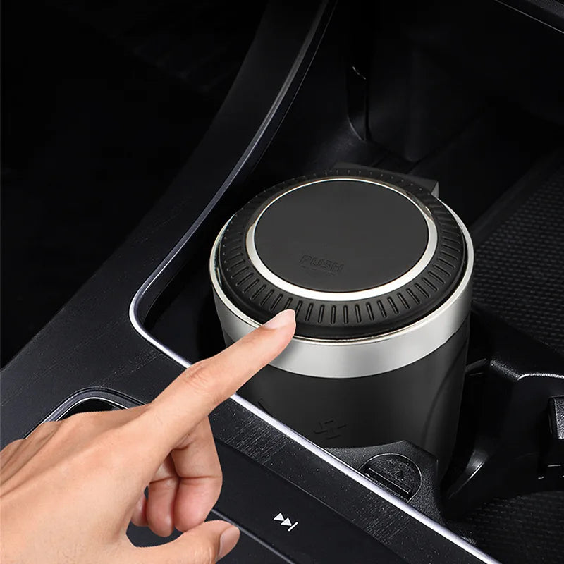 One Click Opening of Car Ashtray with Metal Lining