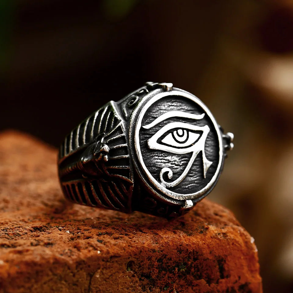 316L Stainless Steel Eye of Horus Ring